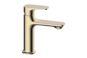 Mizu Silk Basin Mixer Tap Brushed Brass